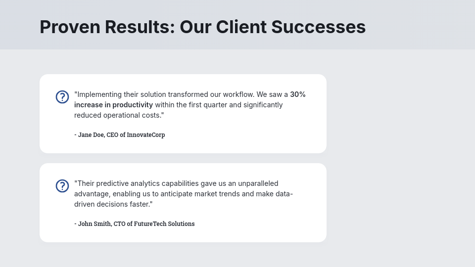 Winning Enterprise Sales Solution Pitch