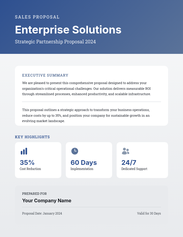 Enterprise Solution Sales Pitch