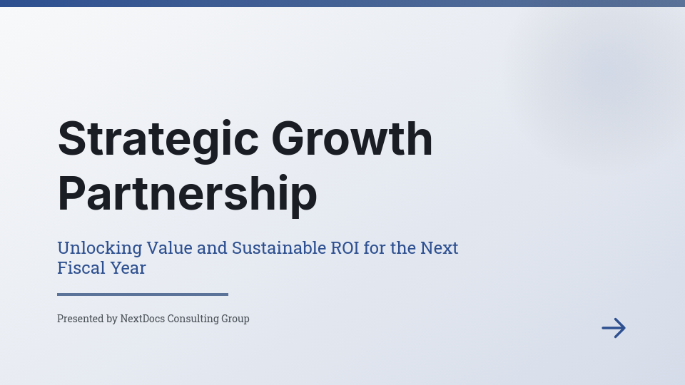 Strategic Value-Based Partnership Pitch