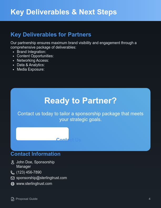 Corporate Event Sponsorship Outreach