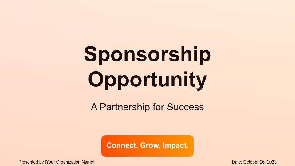 High-Impact Corporate Sponsorship Pitch