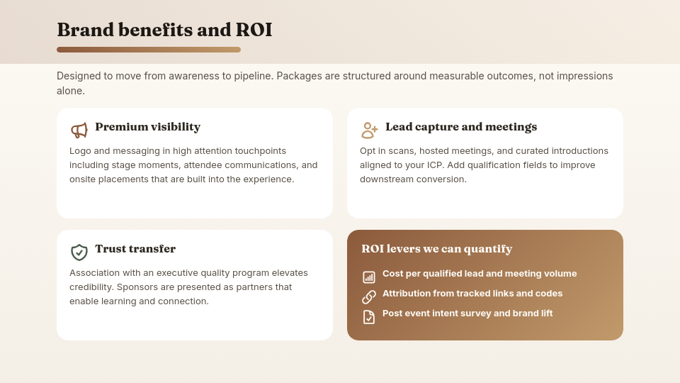 Corporate Event Sponsorship Pitch