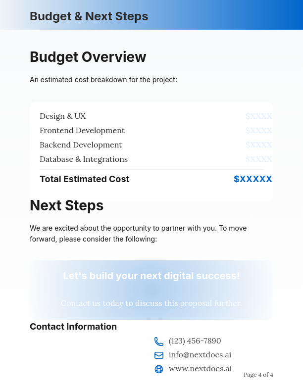 Modern E-commerce Site Project Pitch