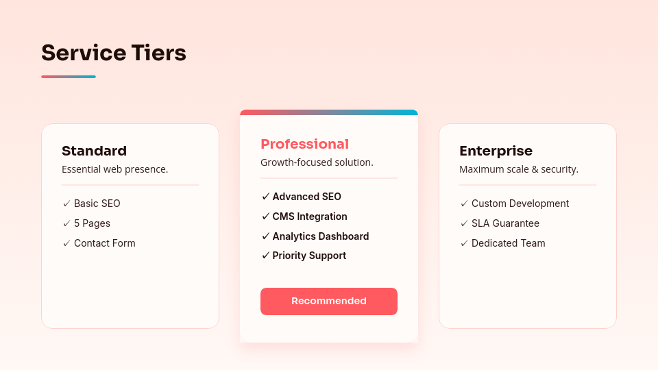 Custom Web Development Project Plan