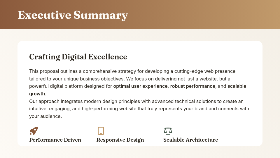 Modern Website Development & Strategy Pitch