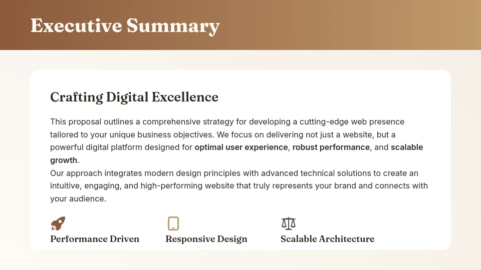 Modern Website Development & Strategy Pitch