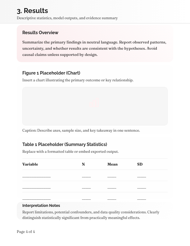 Formal Scholarly Investigation Layout