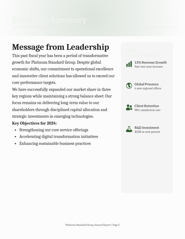 Comprehensive Fiscal Year Summary