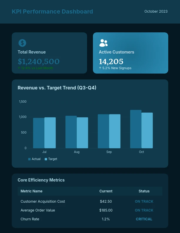 Monthly Business KPI & Growth Review