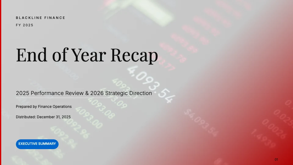 Year-End Finance Report