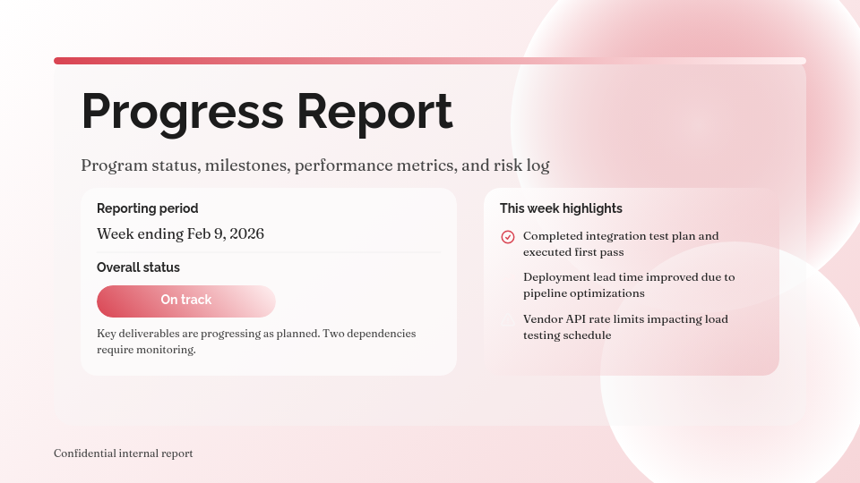 Strategic Milestone Performance Review