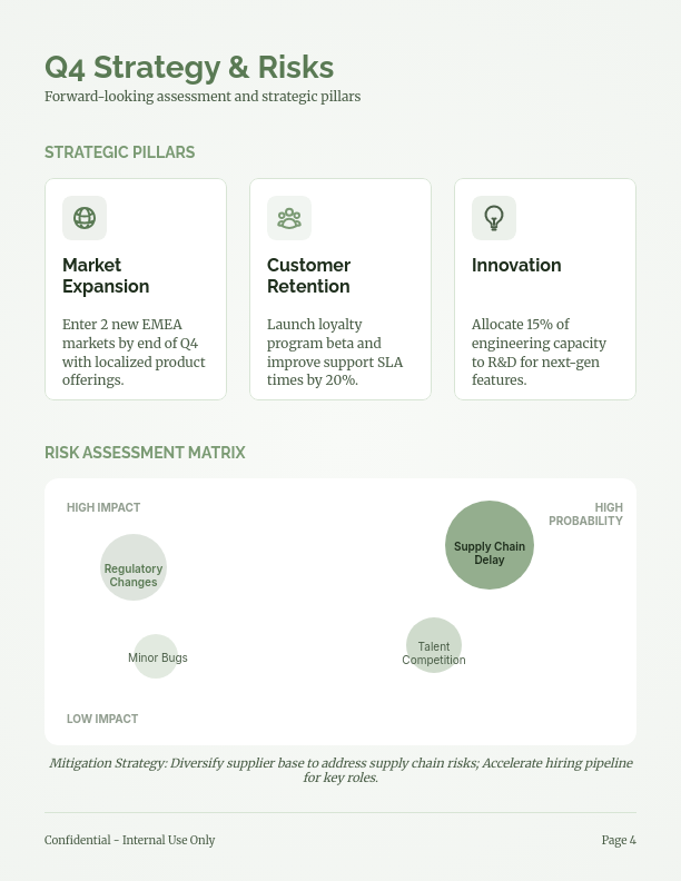 Quarterly Executive Business Summary