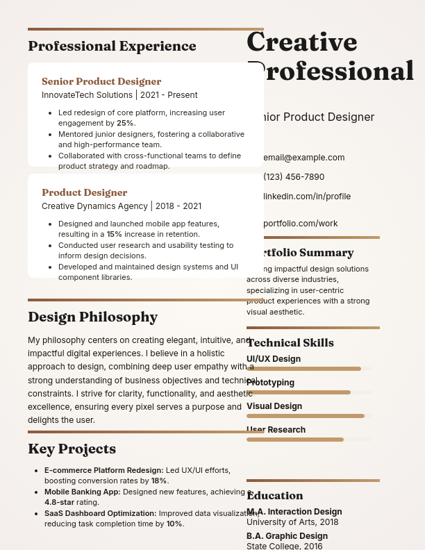 Bold Multi-Disciplinary Designer Resume