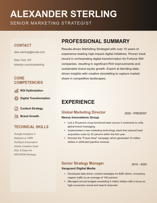 Creative Brand Strategist Professional Profile