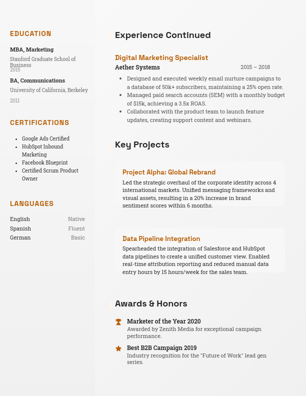 Strategic Growth Marketing Expert Profile