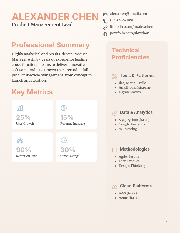 Strategic Technical Product Manager Profile