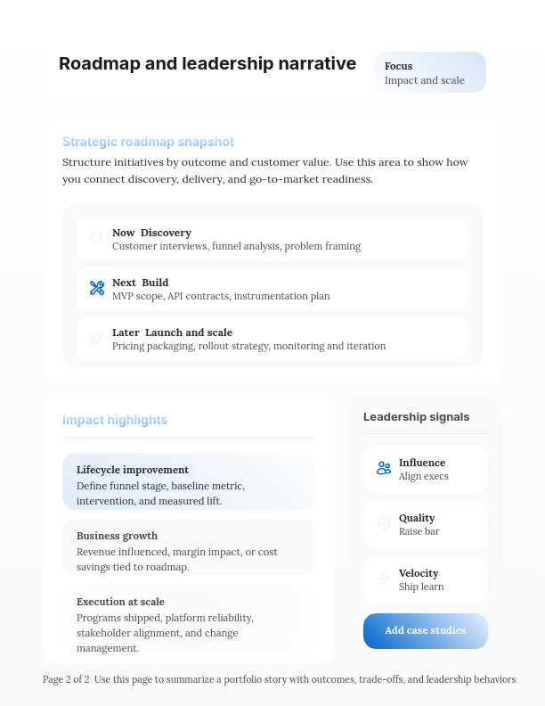 Strategic Product Manager Career Roadmap
