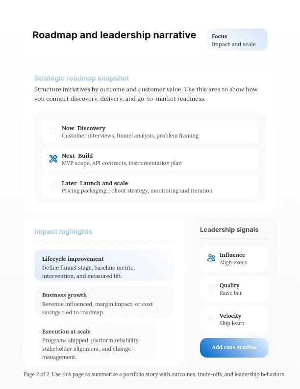 Strategic Product Manager Career Roadmap