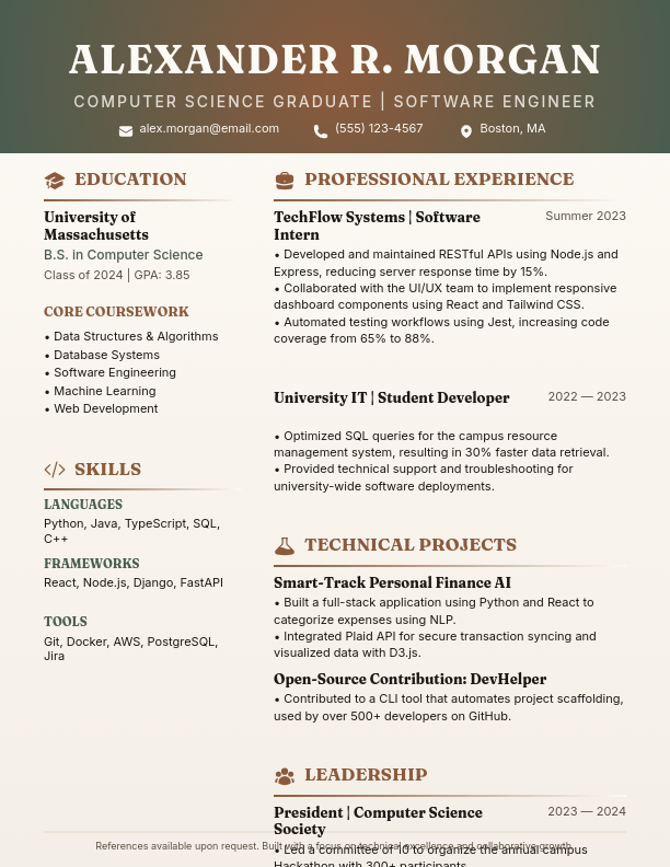 Clean Academic Career Starter