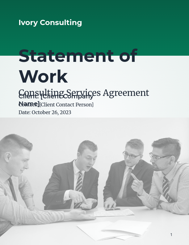 Strategic Business Consulting Statement of Work