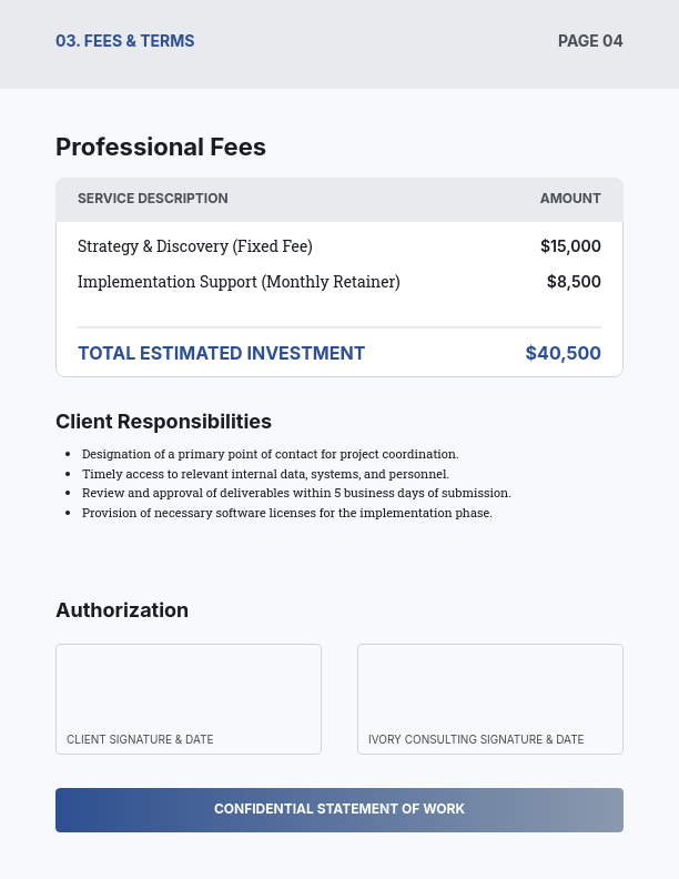 Strategic Consulting Services Agreement