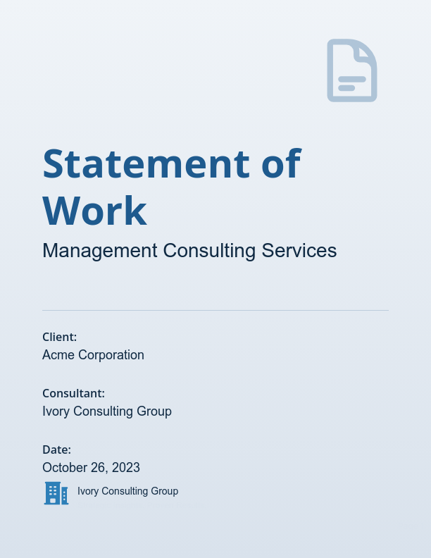 Strategic Management Consulting Scope