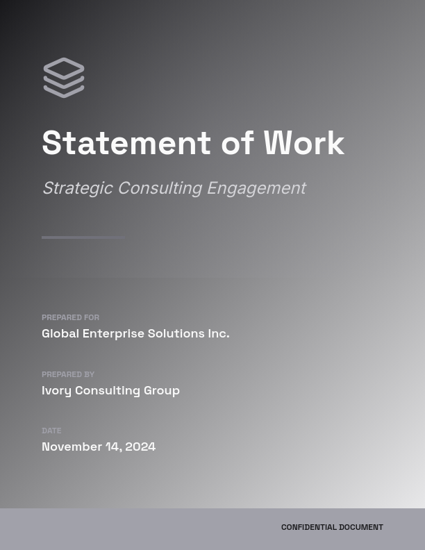 Strategic Business Advisory Scope of Work