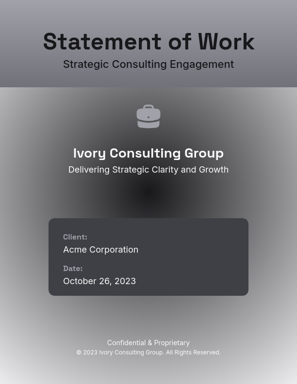 Strategic Consulting Project Scope