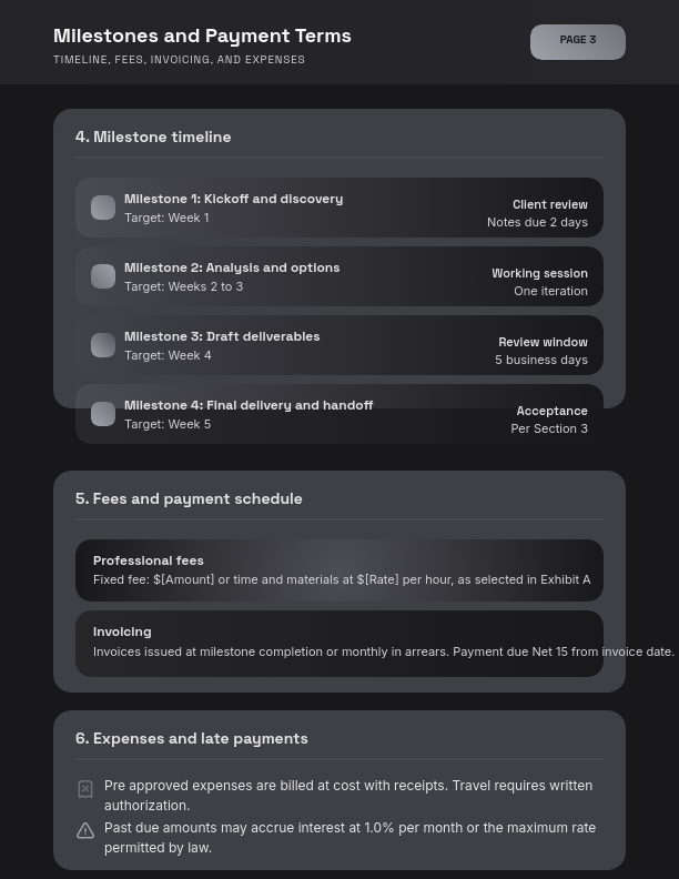 Strategic Business Consulting Scope of Work