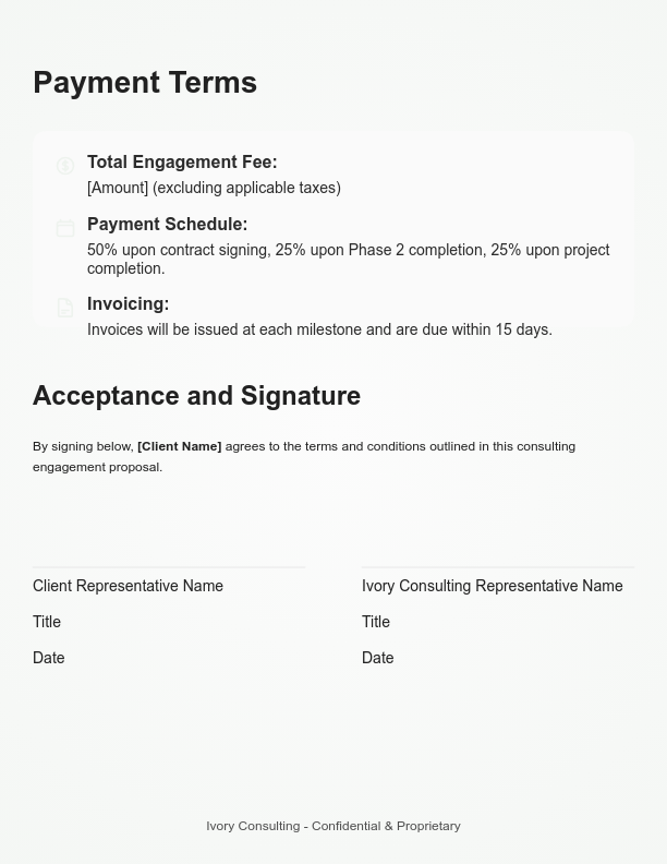 Strategic Consulting Project Scope of Work