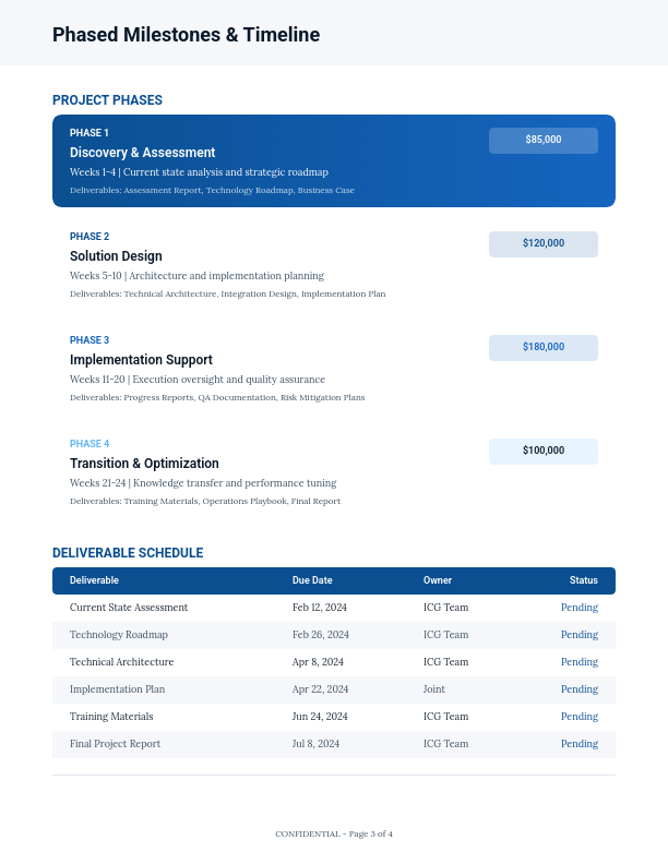 Professional Consulting Project Scope & Terms