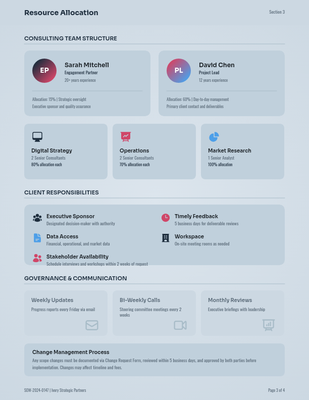 Strategic Consulting Services Scope