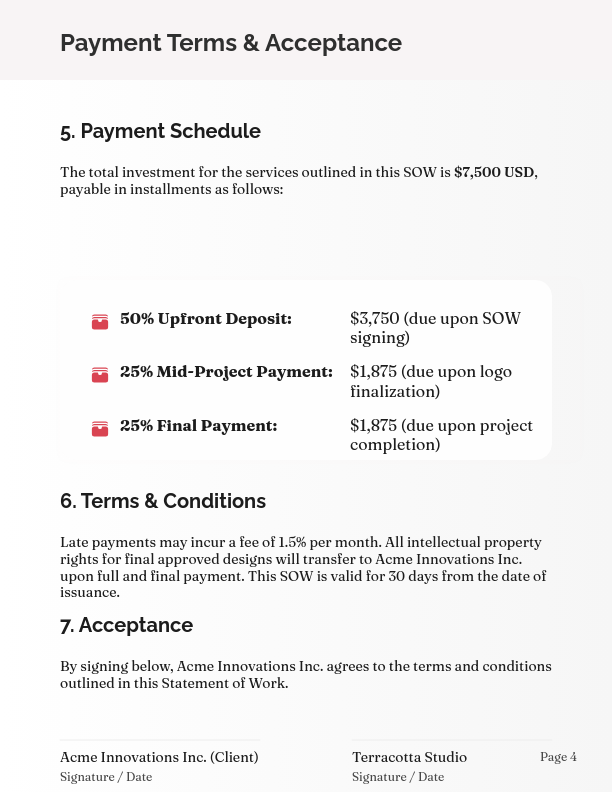 Creative Design Project Scope and Timeline