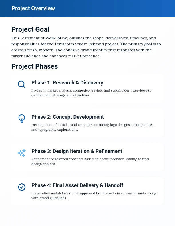 Creative Design Services Statement of Work