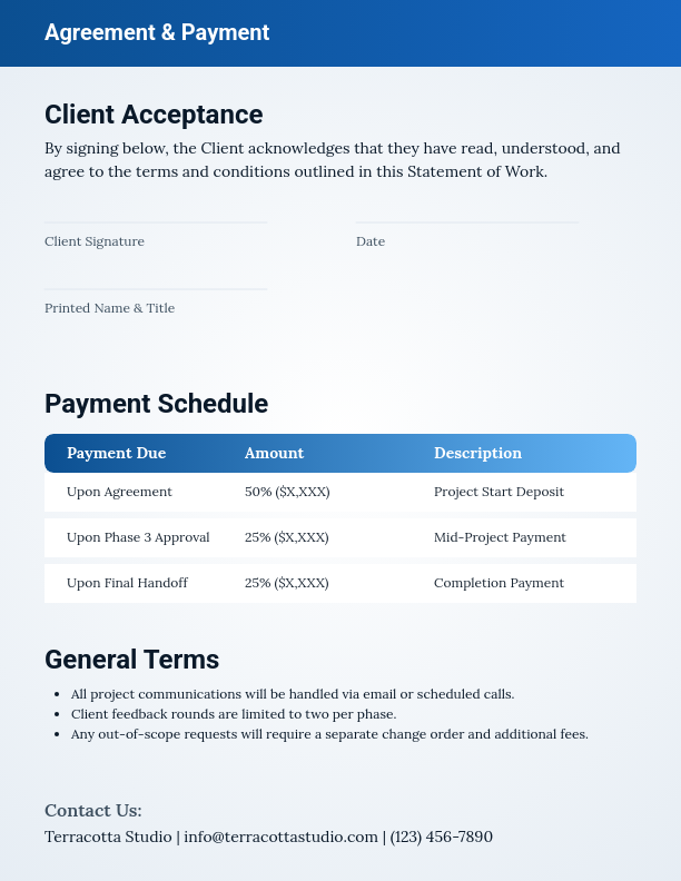 Creative Design Services Statement of Work