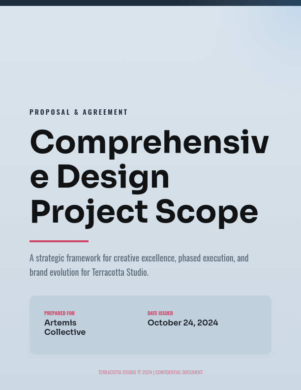 Creative Design Project Scope & Terms