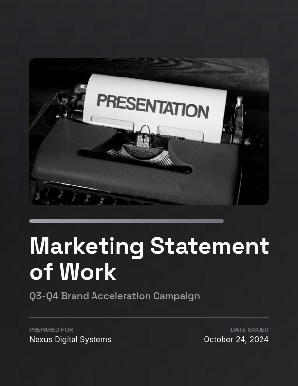 Marketing Agency Project Scope & Terms