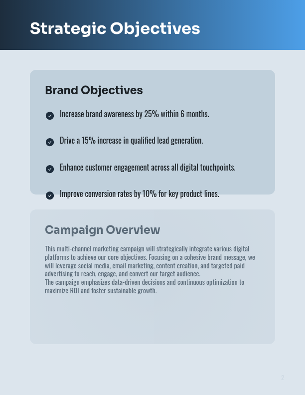 Comprehensive Marketing Campaign Scope