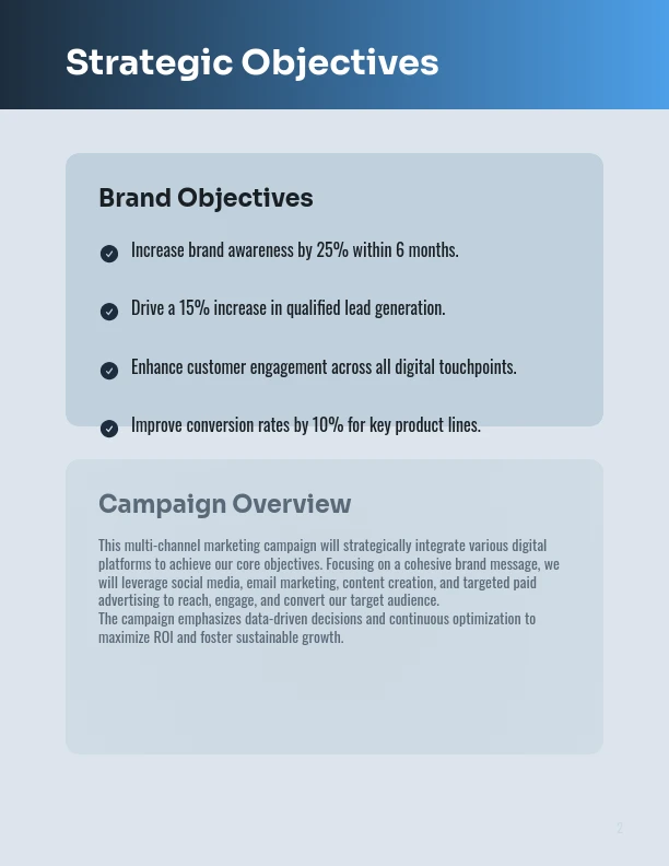 Comprehensive Marketing Campaign Scope