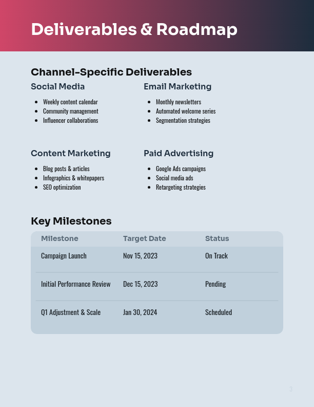 Comprehensive Marketing Campaign Scope