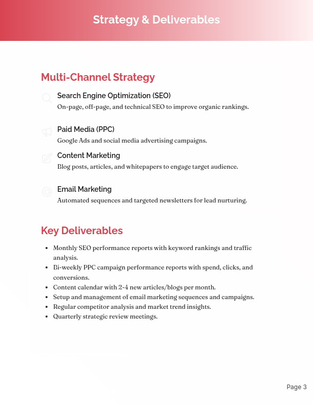 Digital Marketing Campaign Scope of Work