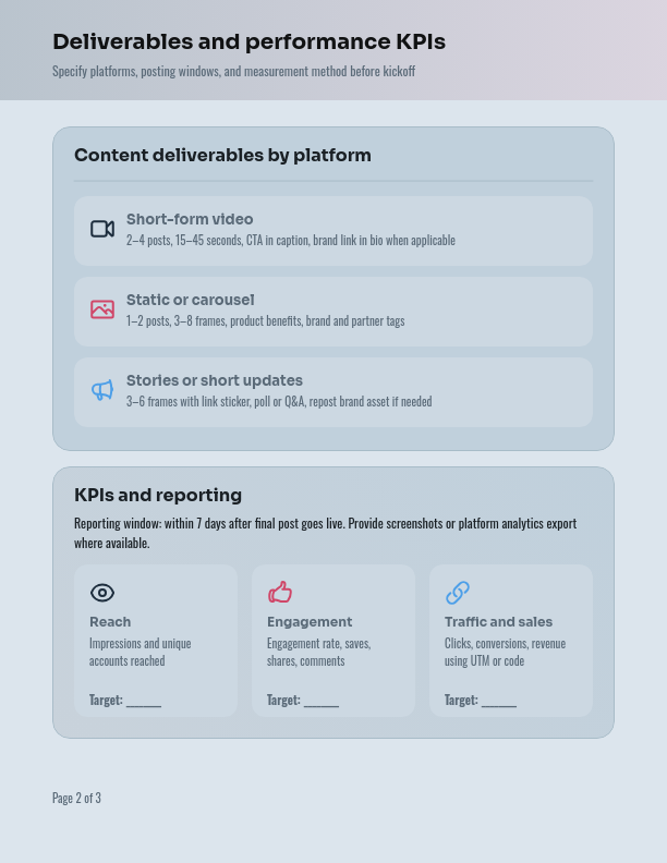 Influencer Campaign Statement of Work