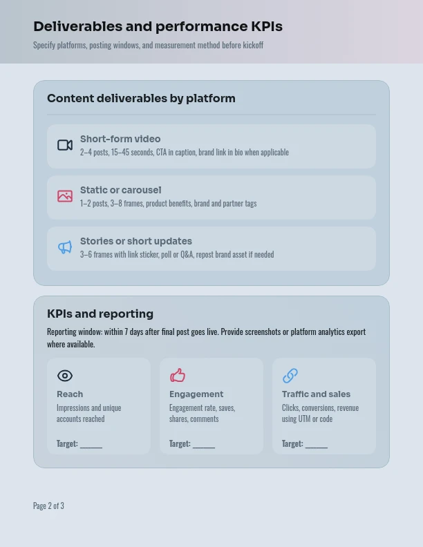 Influencer Campaign Statement of Work