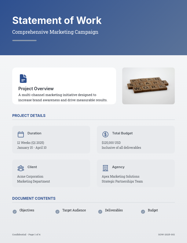 Strategic Marketing Campaign Scope