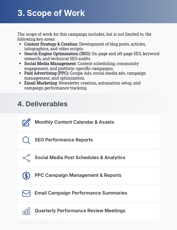 Strategic Marketing Campaign Scope