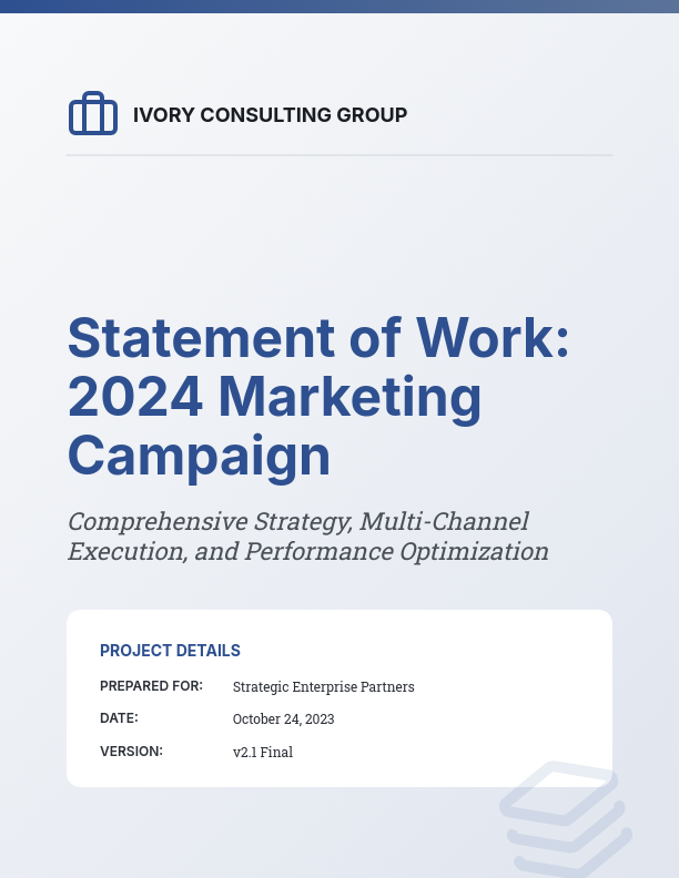 Strategic Marketing Campaign SOW