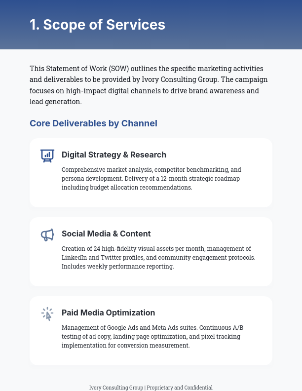 Strategic Marketing Campaign SOW
