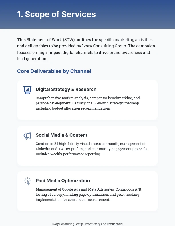 Strategic Marketing Campaign SOW