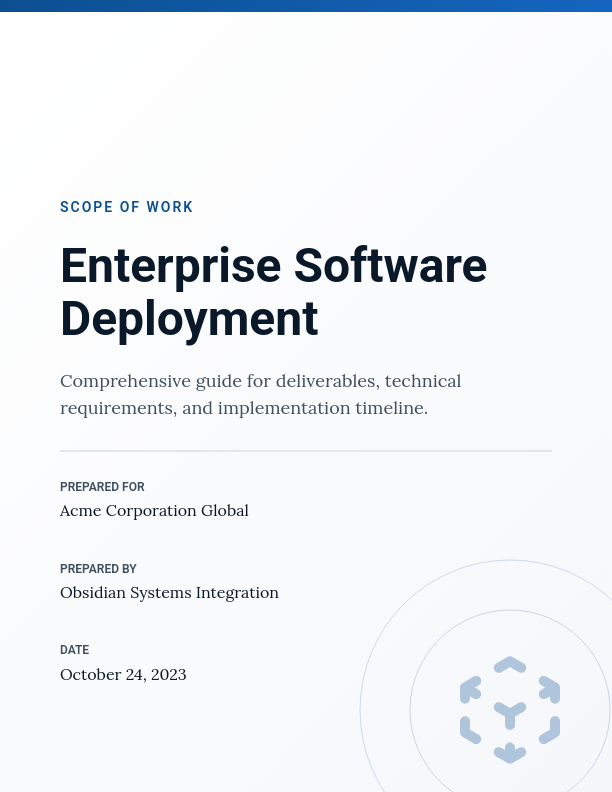 Enterprise Software Implementation SOW