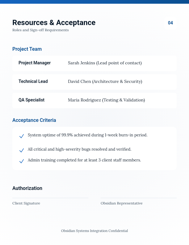 Enterprise Software Implementation SOW